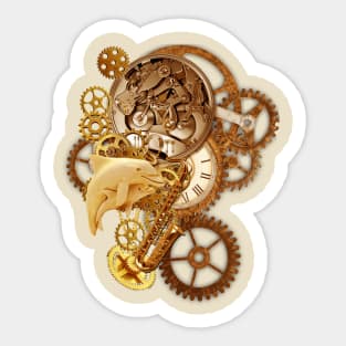 Steampunk-Copper-Art & Dolphins Sticker